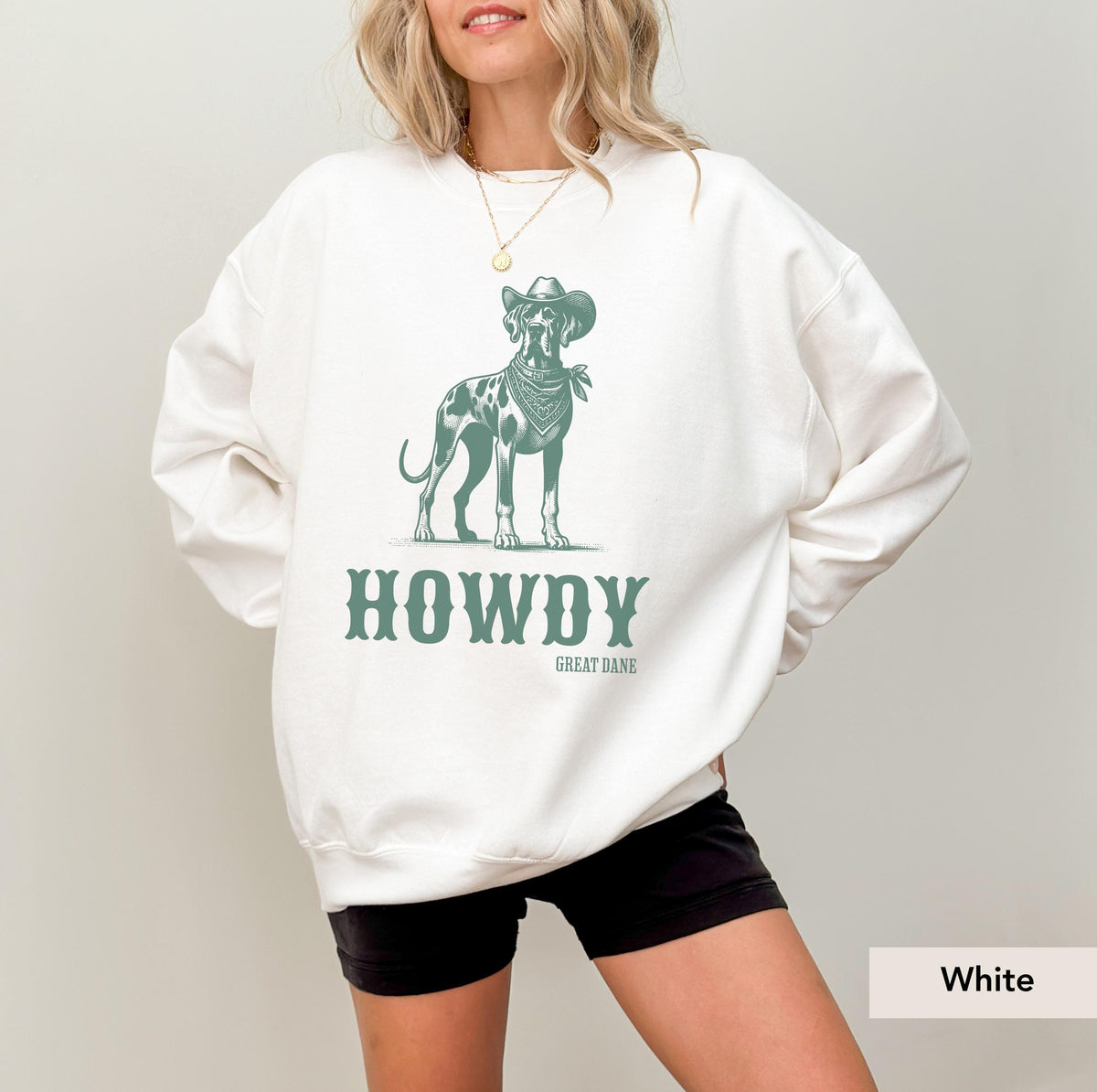 Howdy Great Dane Cowboy Sweatshirt, Great Dane Sweatshirt, Great Dane mom, Great Dane gift, Great Dane, Great Dane Shirt, Great Dane Gifts