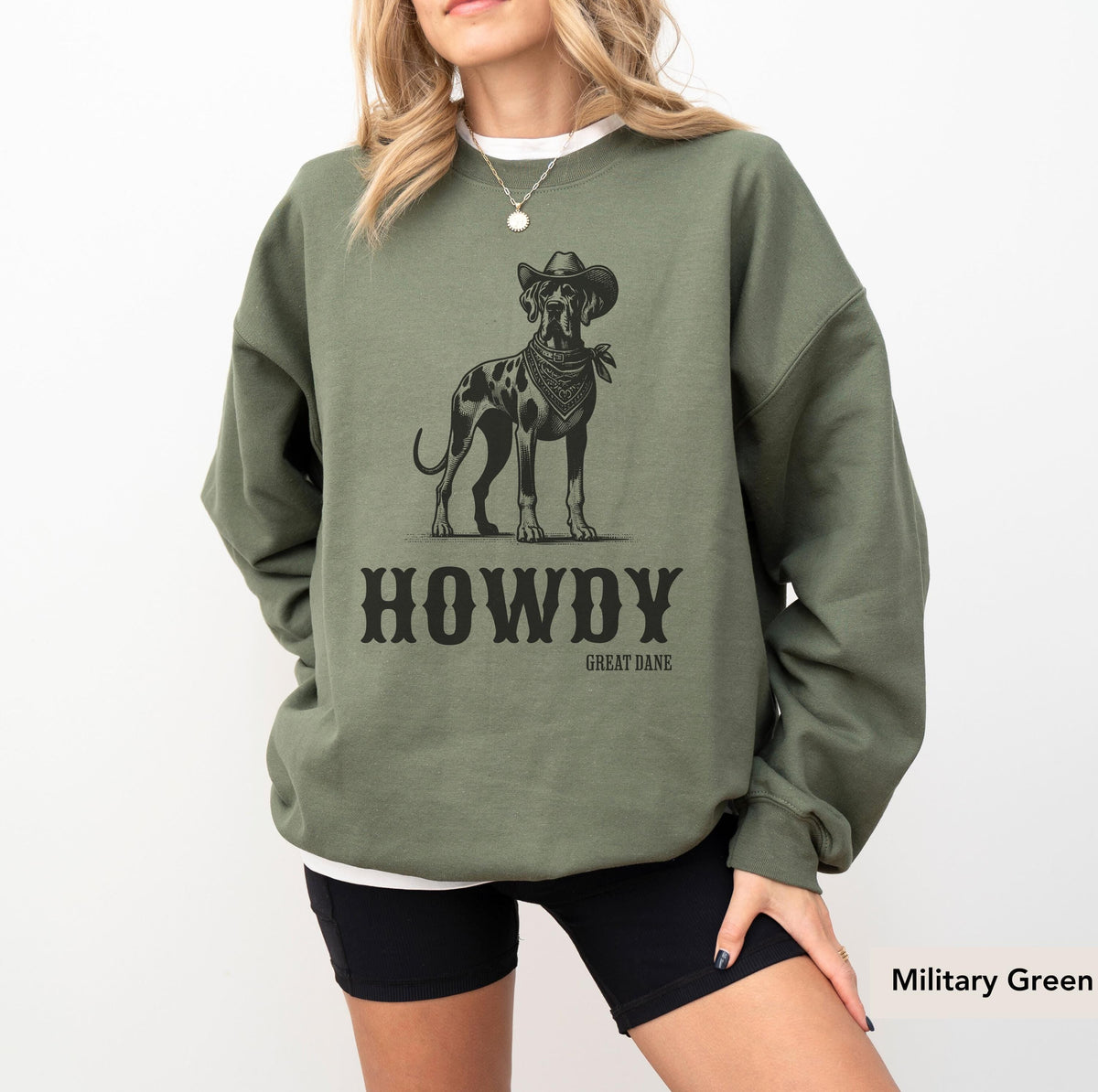 Howdy Great Dane Cowboy Sweatshirt, Great Dane Sweatshirt, Great Dane mom, Great Dane gift, Great Dane, Great Dane Shirt, Great Dane Gifts