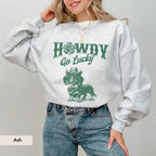 Howdy Dachshund Long Haired St patrick Sweatshirt, Dachshund Shirt, doxie, dachshund mom, dachshund gift, Dachshund Saint Patrick Day