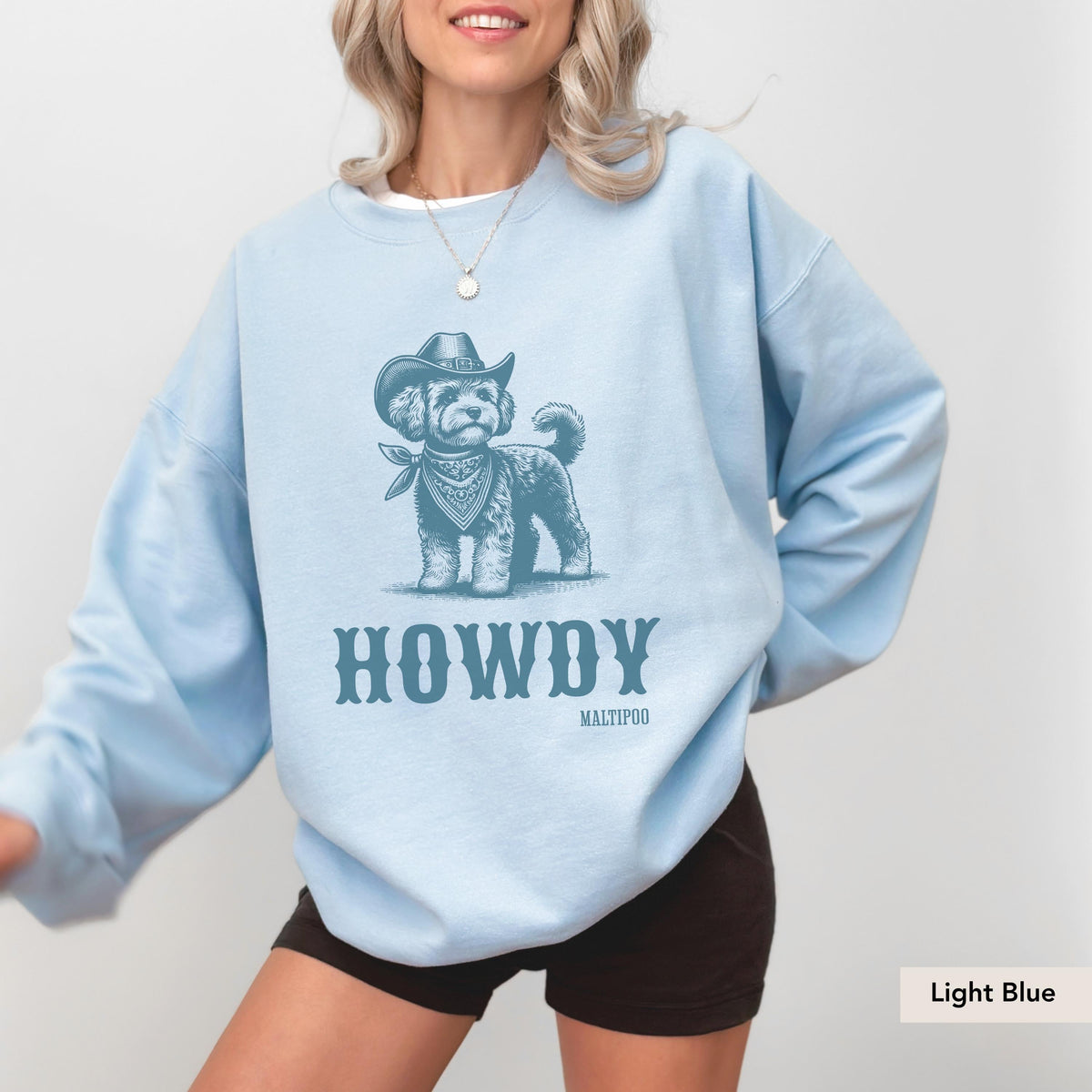 Howdy Maltipoo Sweatshirt, Maltipoo Shirt, Maltipoo Shirt, Gift for Maltipoo Owner, Cute Maltipoo Lover Gifts, Dog Cowboy sweater