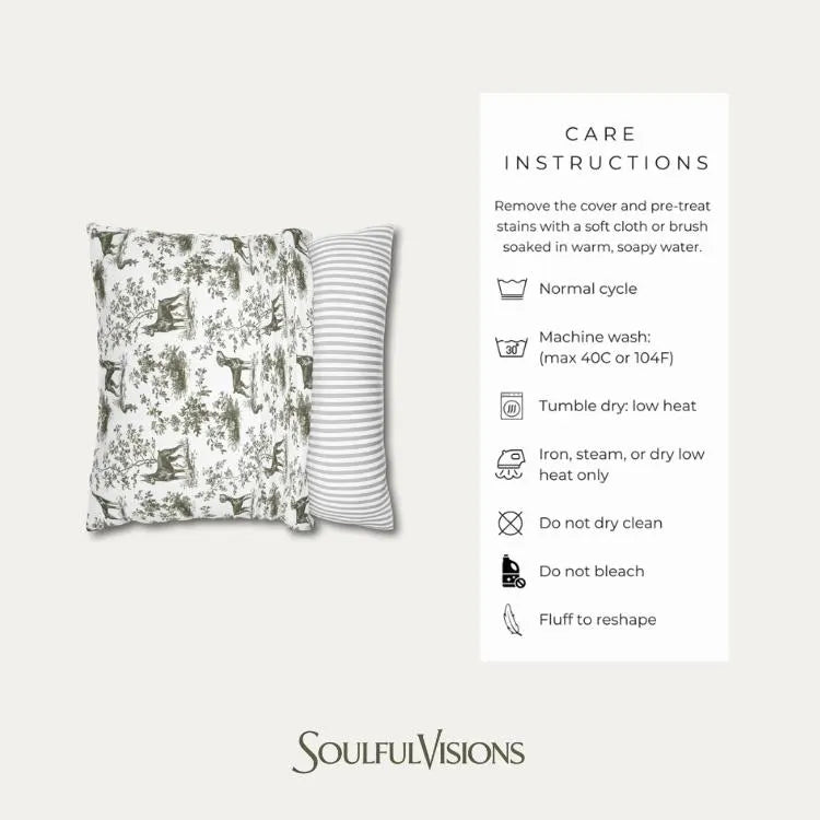 Weimaraner Sage Green French Toile Pillow