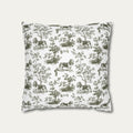 Basset Hound Sage Green French Toile Pillow