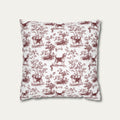 Beagle Burgundy French Toile Pillow