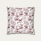 Beagle Burgundy French Toile Pillow