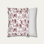 Australian Shepherd Burgundy French Toile Pillow