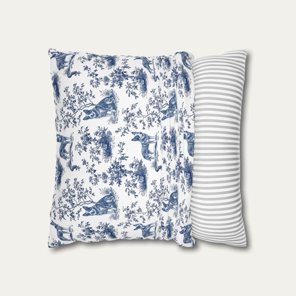 Australian Cattle Dog Blue French Toile Pillow