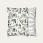 Akita Sage Green French Toile Pillow