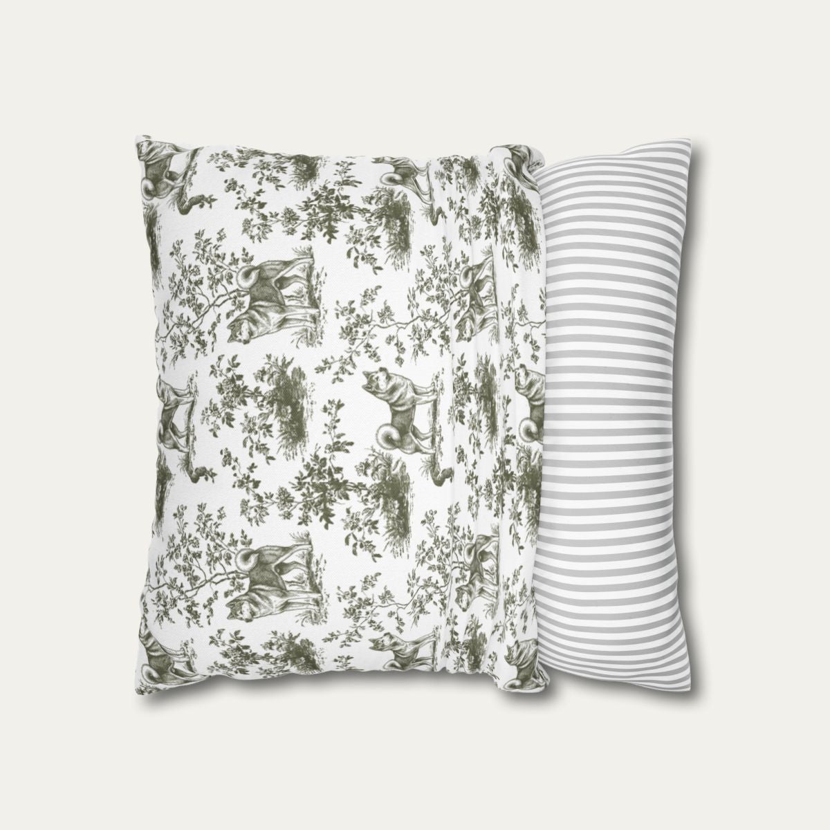 Akita Sage Green French Toile Pillow