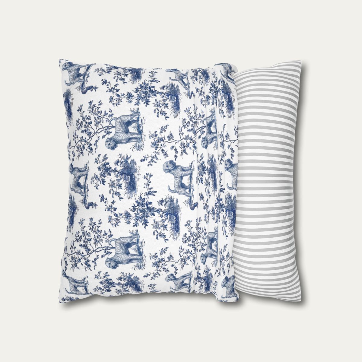 Wheaten Terrier Blue French Toile Pillow