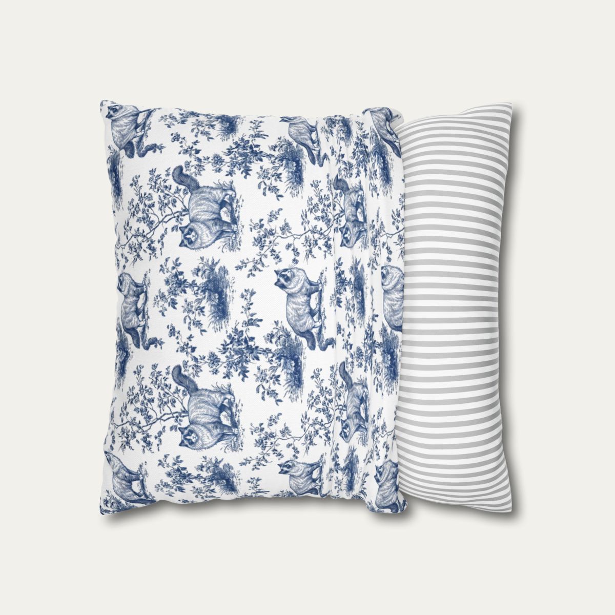 Ragdoll Cat Blue French Toile Pillow