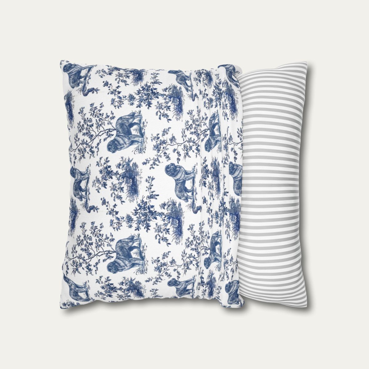 Newfoundland Blue French Toile Pillow