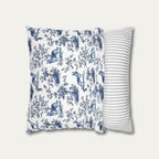 German Shepherd Blue French Toile Pillow