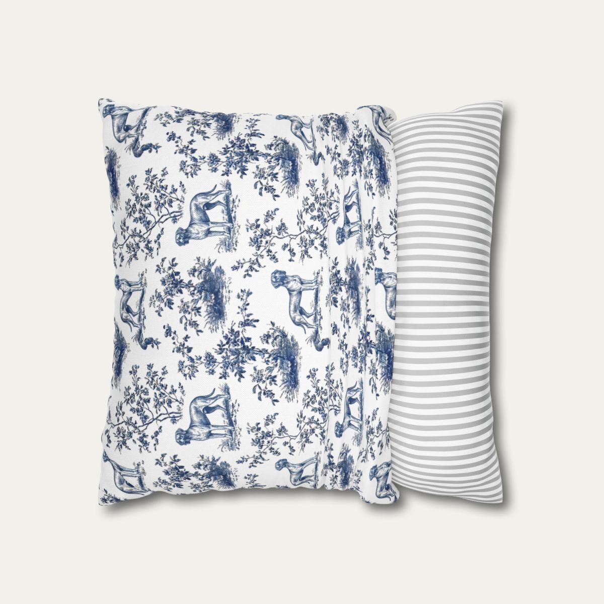 Great Dane Blue French Toile Pillow