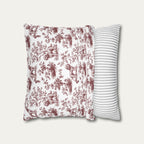 Cockapoo Burgundy French Toile Pillow