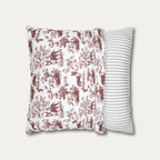 Bull Terrier Sage Green French Toile Pillow