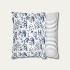 Siamese cat Blue French Toile Pillow
