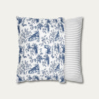 Alaskan Malamute Blue French Toile Pillow
