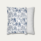 Sphynx Cat Blue French Toile Pillow