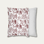 Shar Pei Burgundy French Toile Pillow