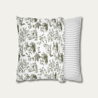 Great Pyrenees Sage Green French Toile Pillow