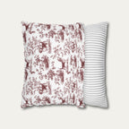 Beagle Burgundy French Toile Pillow
