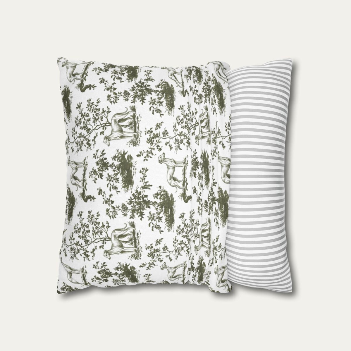 Sloughi Sage Green French Toile Pillow