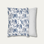 Shetland Sheepdog Blue French Toile Pillow