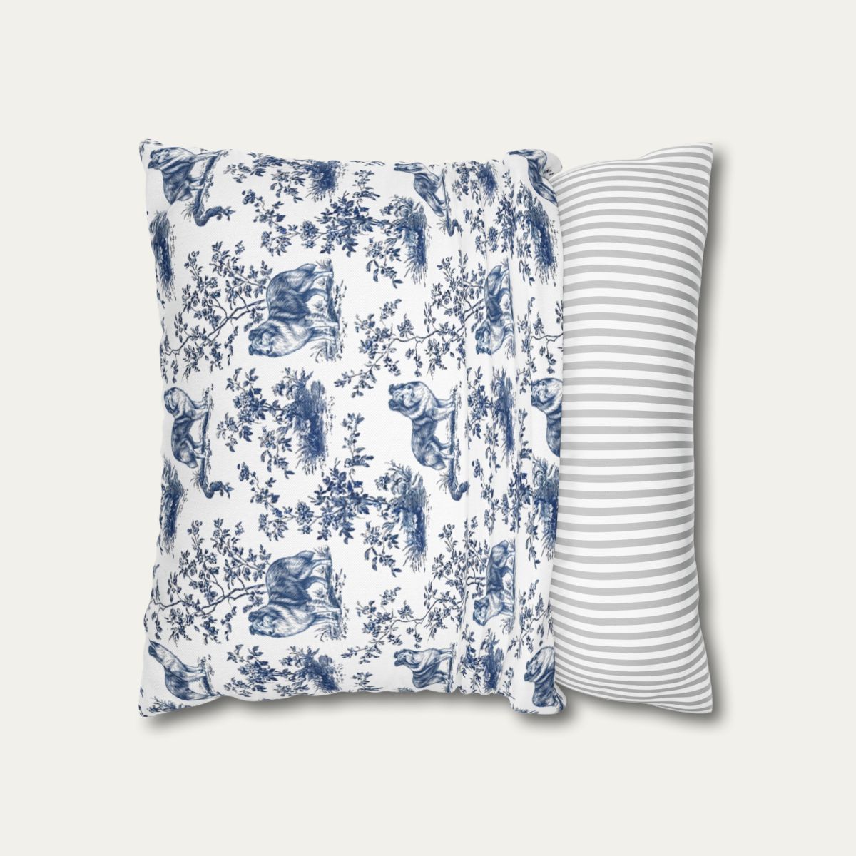 Shetland Sheepdog Blue French Toile Pillow