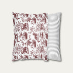 Bull Terrier Burgundy French Toile Pillow
