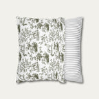 Whippet Sage Green French Toile Pillow