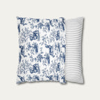 Dachshund Shorthaired Blue French Toile Pillow