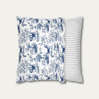 Beagle Blue French Toile Pillow