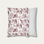 Schnauzer Burgundy French Toile Pillow