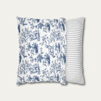 Golden Retriever Blue French Toile Pillow