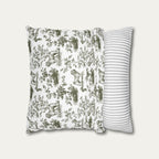 Shar Pei Sage Green French Toile Pillow