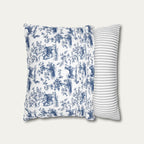 Husky Blue French Toile Pillow