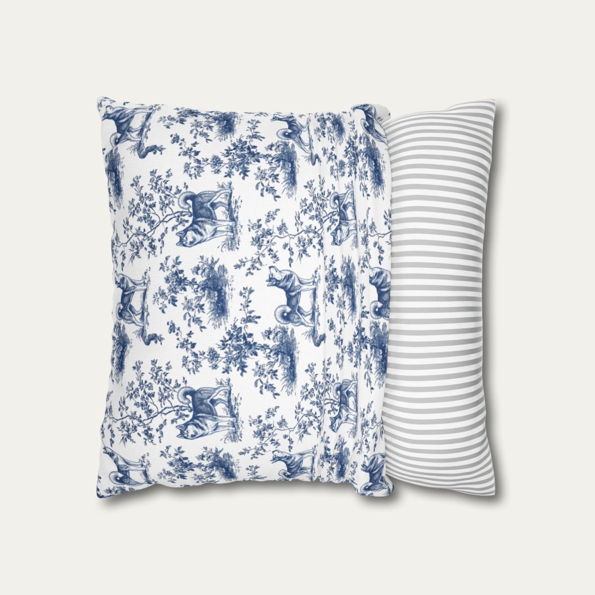 Husky Blue French Toile Pillow