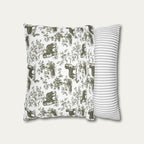 Bernese Mountain Sage Green French Toile Pillow