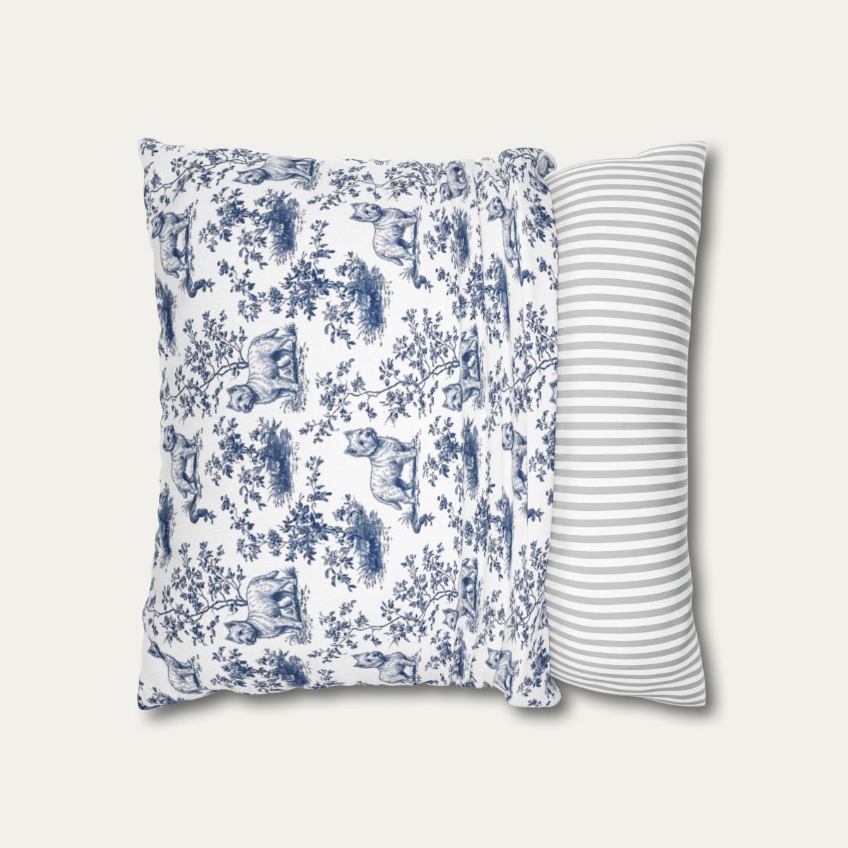 Westie Blue French Toile Pillow
