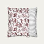Rottweiler Burgundy French Toile Pillow