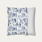 Akita Blue French Toile Pillow