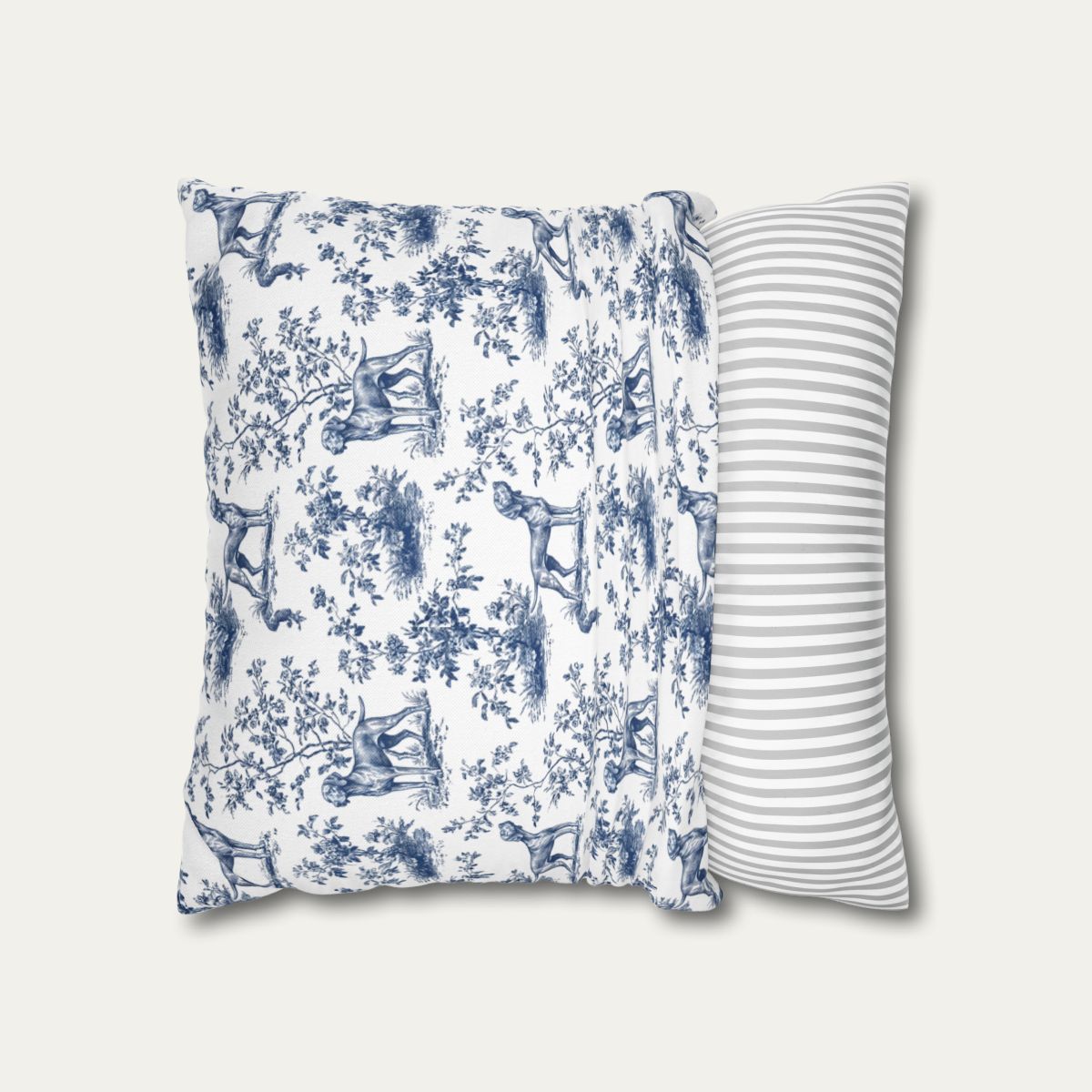 Vizsla Blue French Toile Pillow