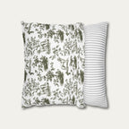 Saluki Sage Green French Toile Pillow