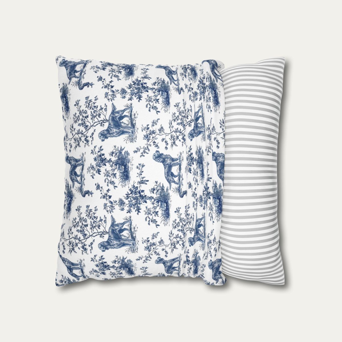 Irish Setter Blue French Toile Pillow