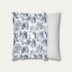 Bloodhound Blue French Toile Pillow