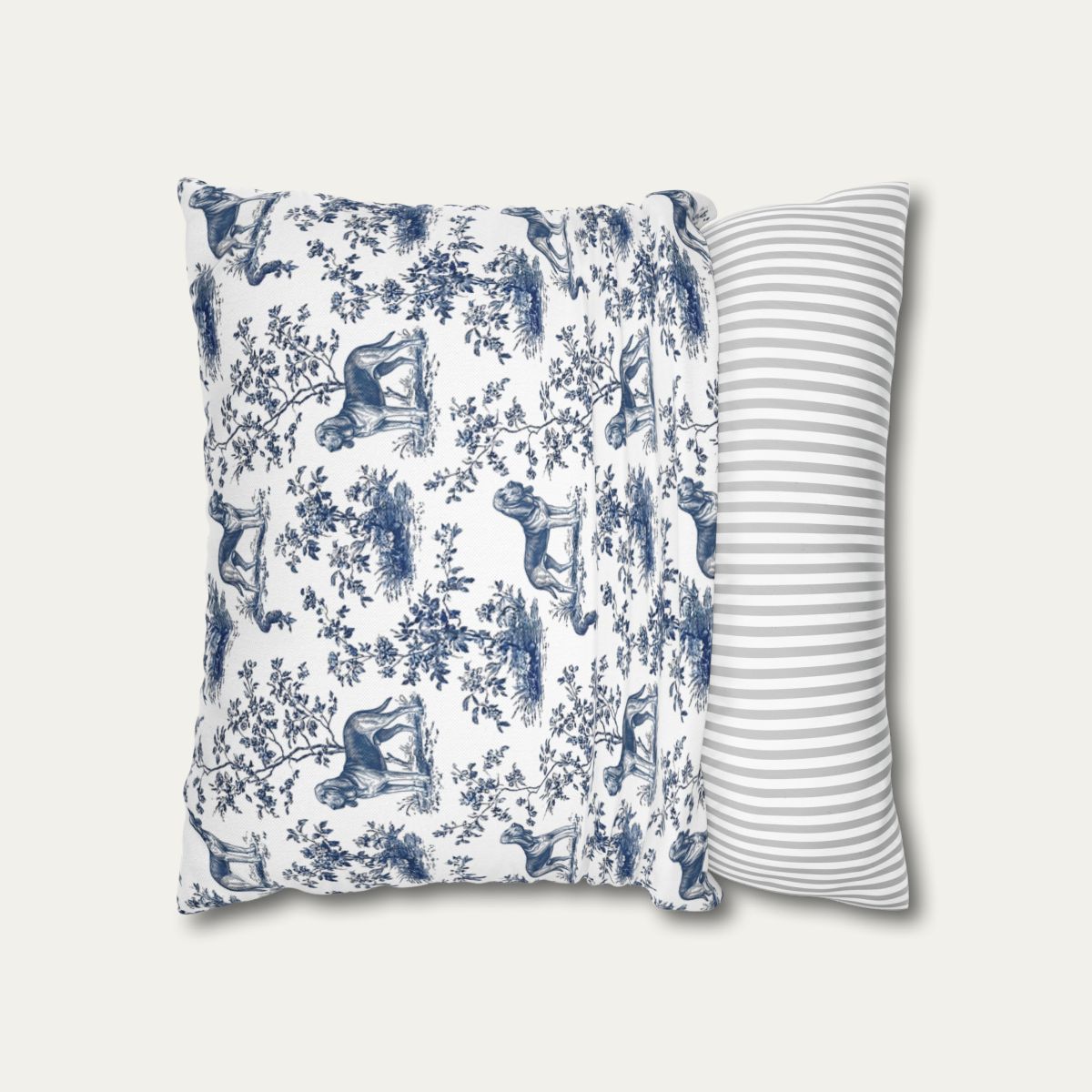 Bloodhound Blue French Toile Pillow