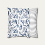 Cocker Spaniel Blue French Toile Pillow