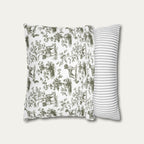 Boxer Sage Green French Toile Pillow