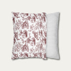 Scottish Fold Cat Burgundy French Toile Pillow