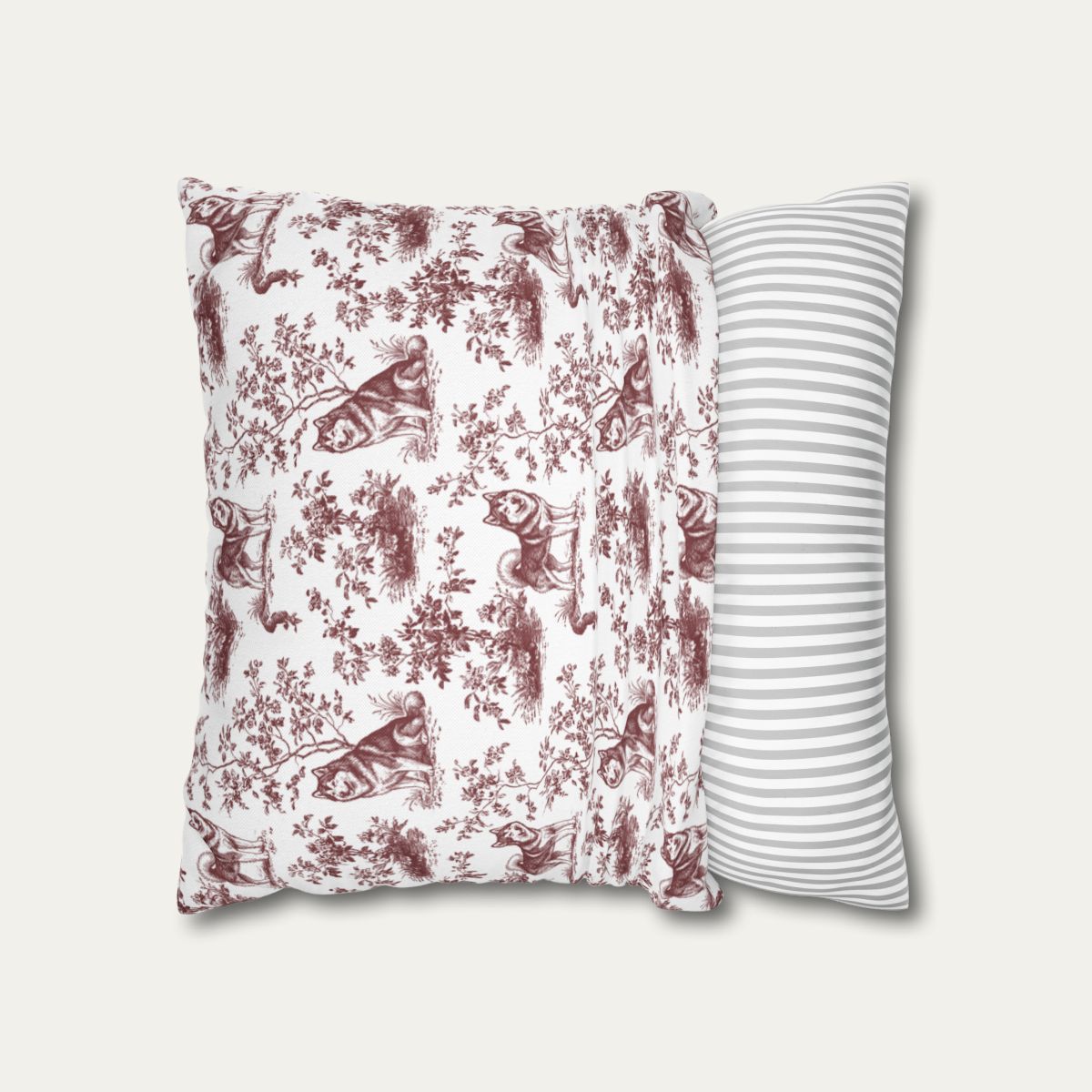 Alaskan Malamute Sage Green French Toile Pillow